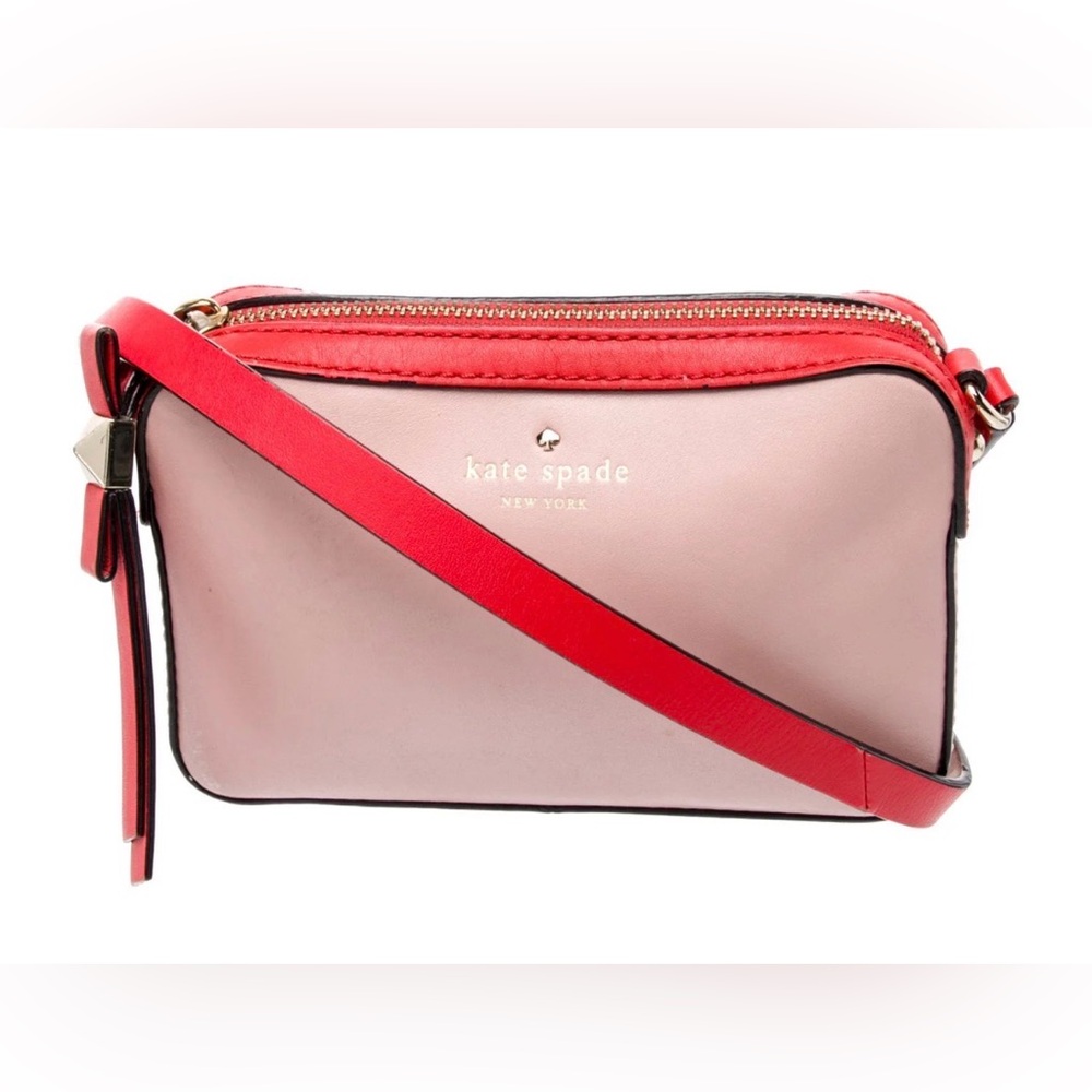 KATE SPADE New York Leather Bow Zip Crossbody Purse